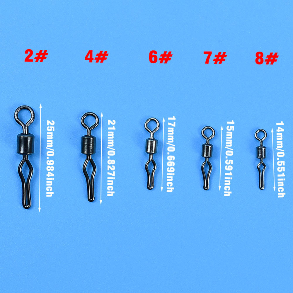 100Pcs Drop Shot Swivels Rolli - Fishing Equipment Parts 评论和价格