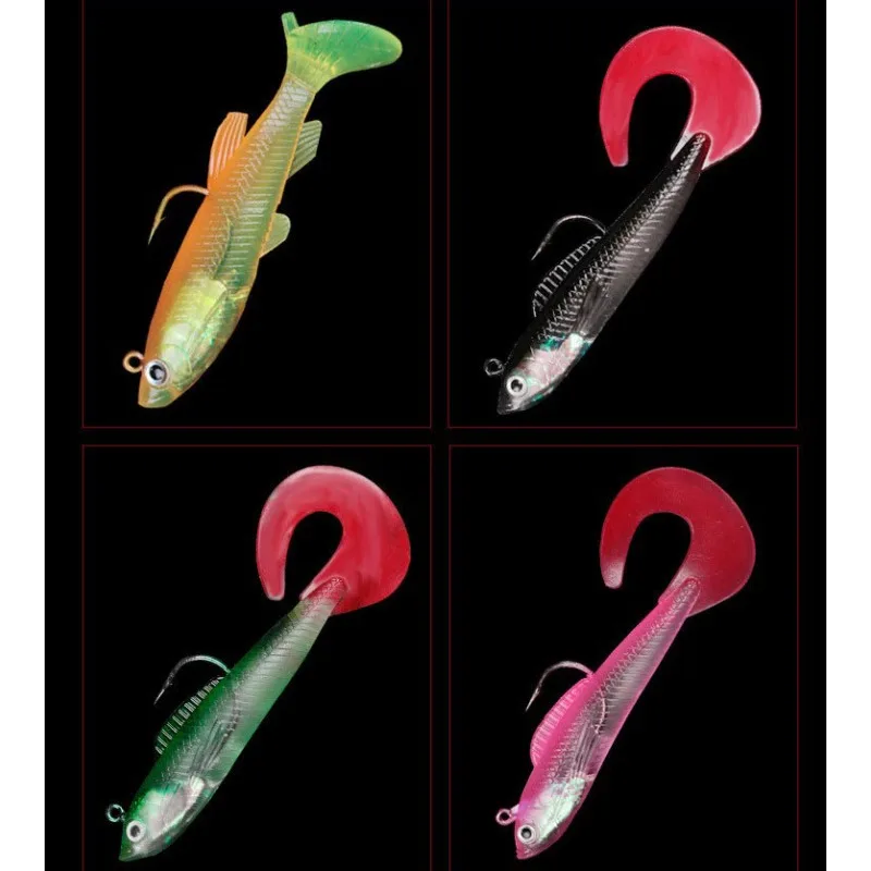 10 Pcs Lure Baits with T-tail  - Fishing Equipment Online 评论和价格