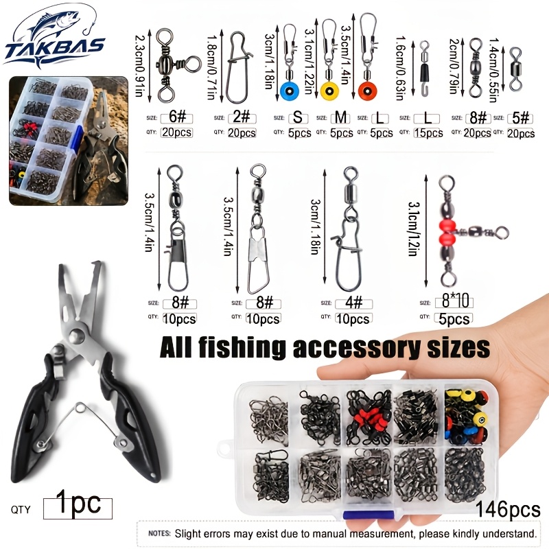 146pcs Fishing Terminal Tackle - Fishing Pliers 评论和价格