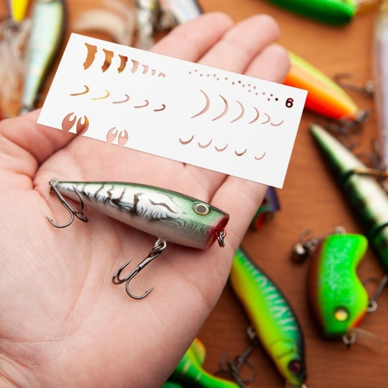  6Pcs Fishing Lure Drawing Tem - Fishing Quest 评论和价格