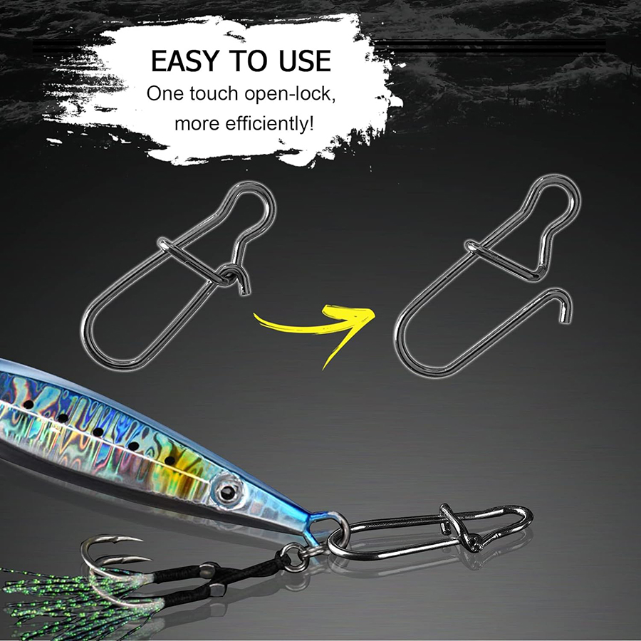 50Pcs Crankbait Snaps Stainles - Fishing Quest 评论和价格